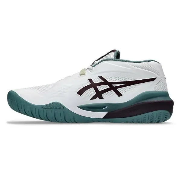 Giày Tennis/Pickleball Nam Asics Resolution Wide 1041A487.104 Màu Trắng - Xanh Green Size 40
