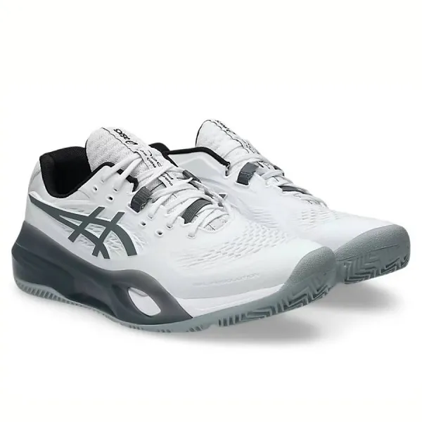 Giày Tennis/Pickleball Nam Asics Gel-Resolution X Padel 1041A492.100 Màu Trắng Xám Size 42.5