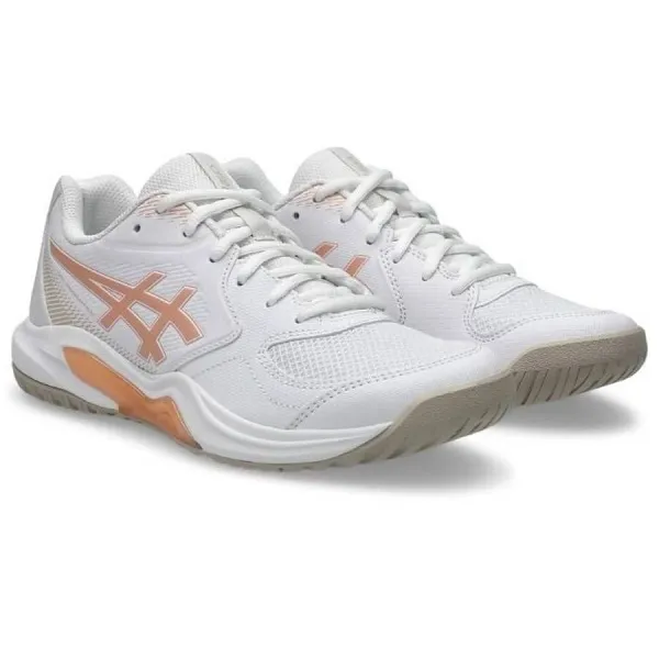Giày Thể Thao Nữ Asics Gel-Dedicate 9 1042A316.100 Màu Trắng Phối Cam Size 9