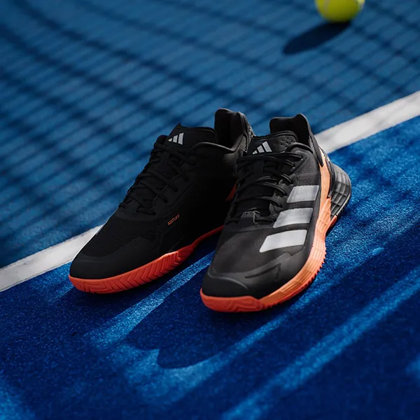 Giày Thể Thao Nam Adidas Tennis Defiant Speed 2 KI5999 Màu Đen/Cam Size 39 1/3