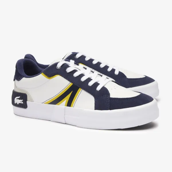 Giày Thể Thao Nam Lacoste L004 Leather Colourblock Trainers 746CMA0013 Màu Trắng Phối Xanh