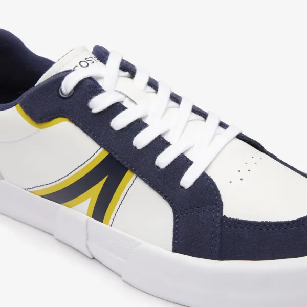 Giày Thể Thao Nam Lacoste L004 Leather Colourblock Trainers 746CMA0013 Màu Trắng Phối Xanh