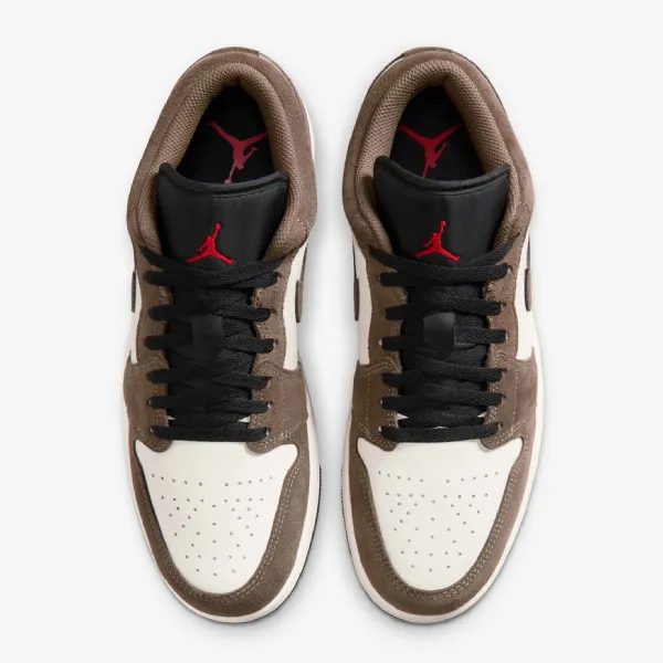 Giày Thể Thao Nam Nike Air Jordan 1 Low 553558-200 Màu Nâu Trắng Size 40
