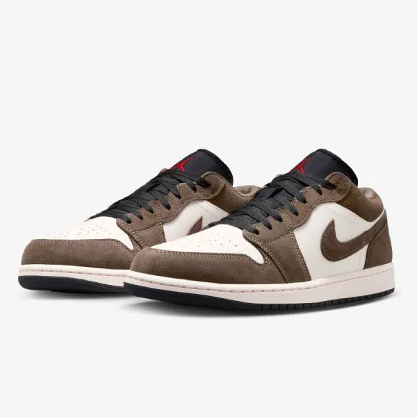 Giày Thể Thao Nam Nike Air Jordan 1 Low 553558-200 Màu Nâu Trắng Size 40