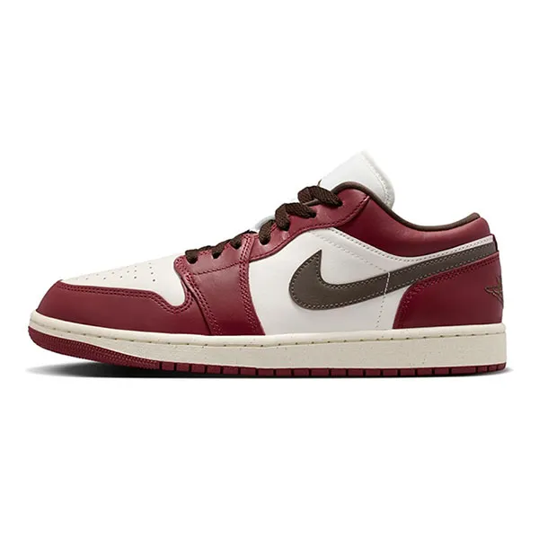 Giày Thể Thao Nam Nike Air Jordan 1 Low SE ‘Sail Baroque Brown Team Red’ IX5004-121 Màu Đỏ Trắng Size 41