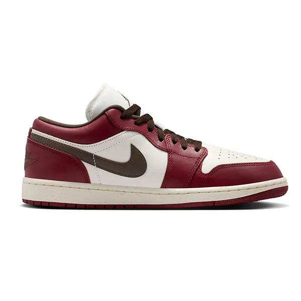 Giày Thể Thao Nam Nike Air Jordan 1 Low SE ‘Sail Baroque Brown Team Red’ IX5004-121 Màu Đỏ Trắng Size 41