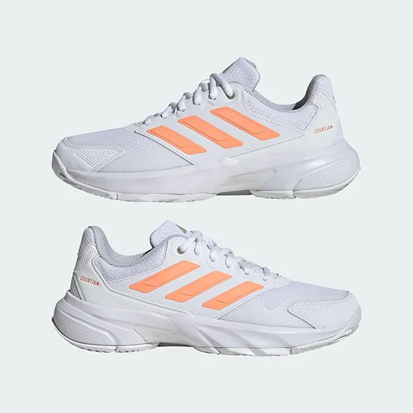 Giày Thể Thao Nữ Adidas Tennis Courtjam Control 3 JR1788 Màu Trắng/Cam Size 36 2/3