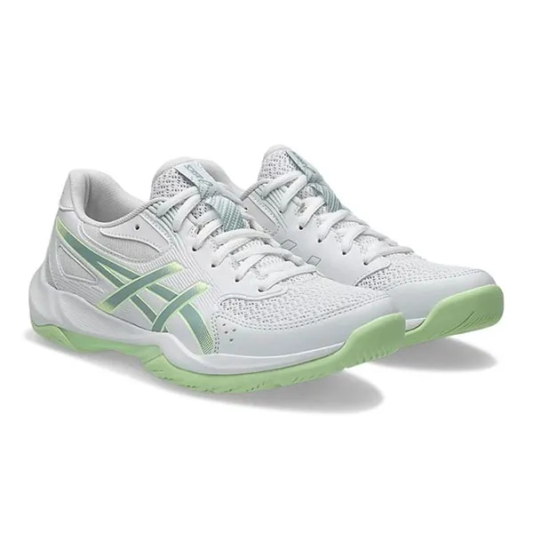 Giày Thể Thao Nữ Asics Gel-Rocket 12 1072A119.107 Màu Trắng Xanh Size 39.5