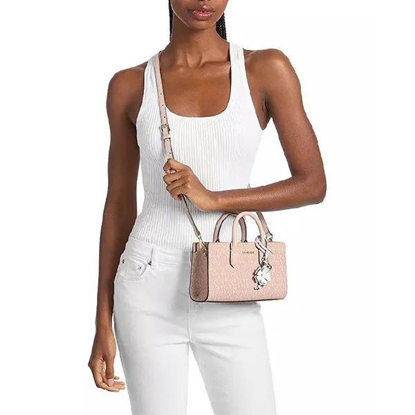 Túi Đeo Chéo Nữ Michael Kors MK Ascarlett Extra-Small Crossbody Bag Màu Hồng