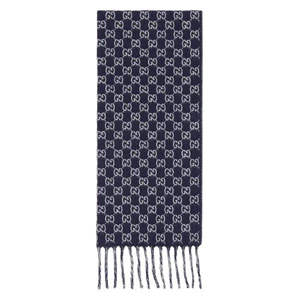 Khăn Quàng Cổ Gucci Blue Scarf Màu Xanh Navy