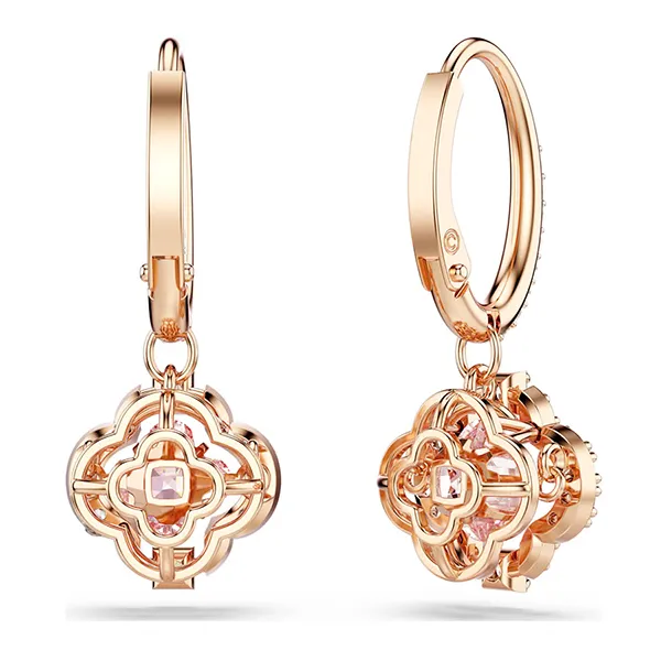Khuyên Tai Nữ Swarovski Una Drop Earrings 5516477 Màu Vàng Hồng