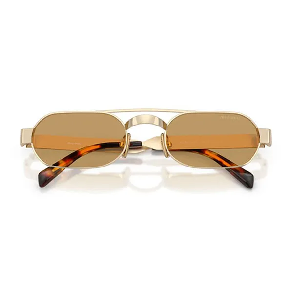 Kính Mát Unisex Miu Miu Sunglasses 0MU B52S 22M10Y Ancient Gold Brown Màu Nâu Vàng