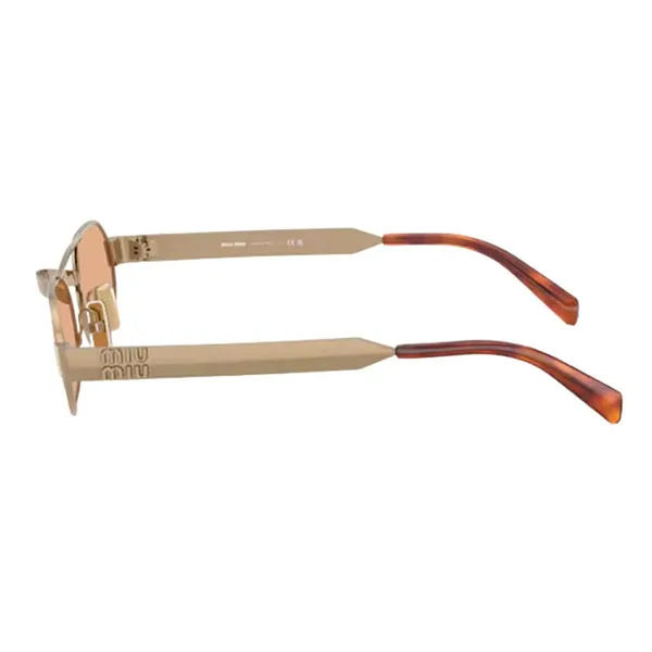 Kính Mát Unisex Miu Miu Sunglasses 0MU B52S 7OE90X Brass Orange Màu Cam Vàng