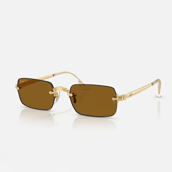 Kính Mát Unisex Rayban 0RB3928 001/83 Màu Vàng Nâu