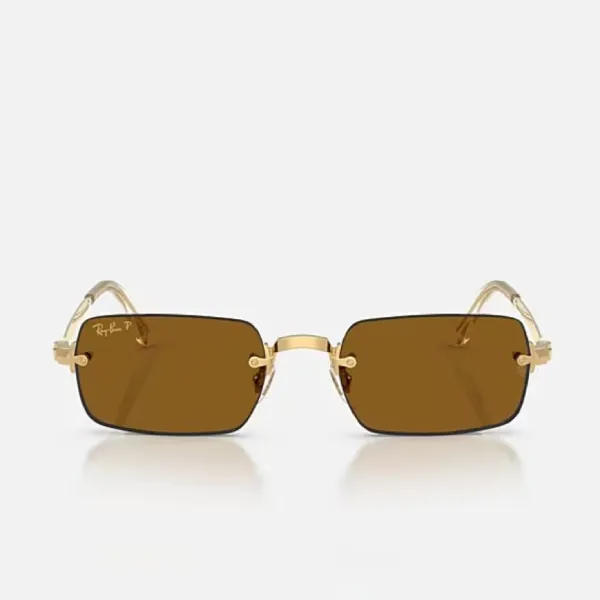 Kính Mát Unisex Rayban 0RB3928 001/83 Màu Vàng Nâu
