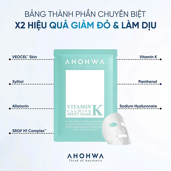 Mặt Nạ Phục Hồi Sinh Học Vitamin K Sheet Mask 5 Miếng