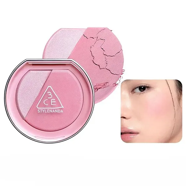 Phấn Má Hồng Kèm Bắt Sáng 3CE Blushlighter Slick Màu Hồng Anh Đào