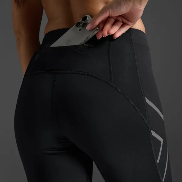 Quần Chạy Bộ Nữ 2XU Ignition Shield Compression Tights WA6312b-BLK/BRF Màu Đen Size S