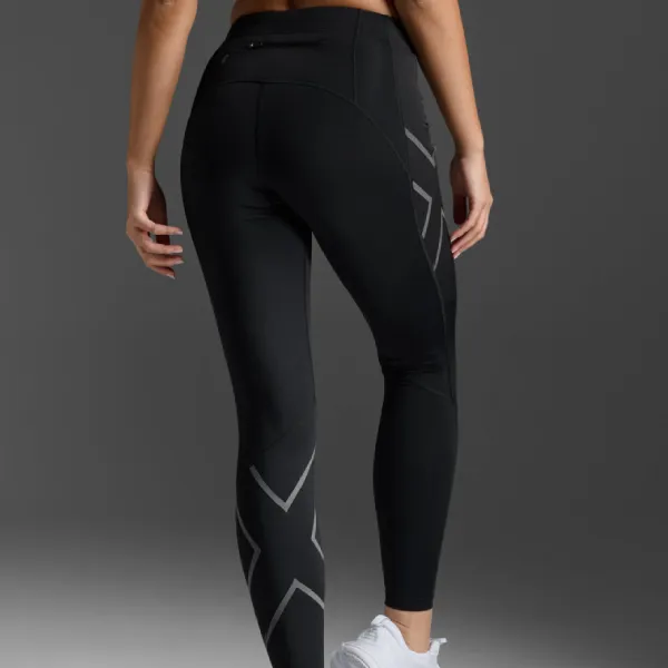 Quần Chạy Bộ Nữ 2XU Ignition Shield Compression Tights WA6312b-BLK/BRF Màu Đen Size S