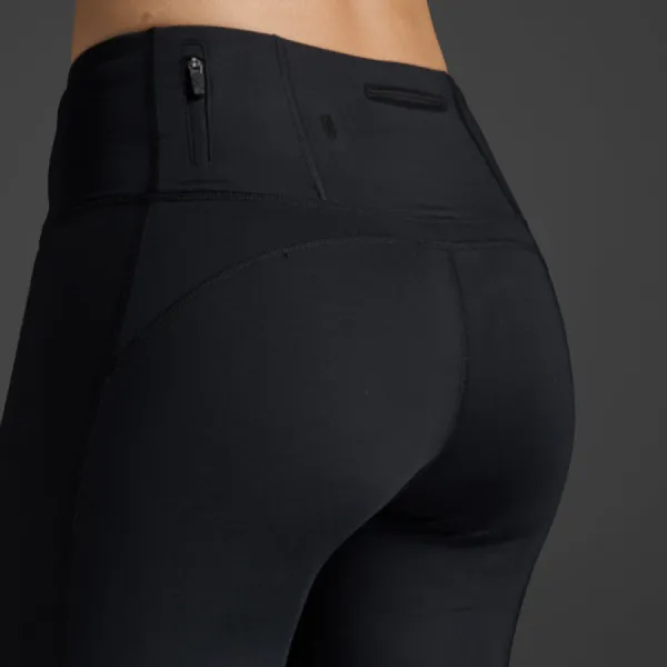 Quần Chạy Bộ Nữ 2XU Light Speed Mid-Rise Compression Tights WA6523b-BLK/BRF Màu Đen Size S