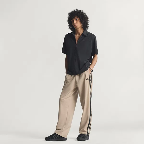 Quần Dài Adidas Wide Leg Mesh Trackpants KE0116 Màu Nâu Khaki Size S