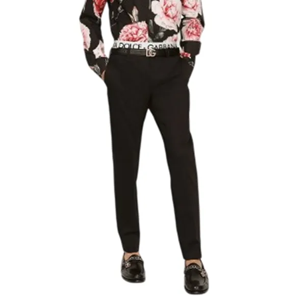 Quần Dài Nam Dolce & Gabbana D&G Stretch Cotton Chinos Màu Đen Size 50