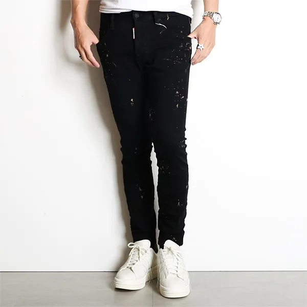 Quần Dài Nam Dsquared2 Icon Black Milky Wash Skater Màu Đen Size 44