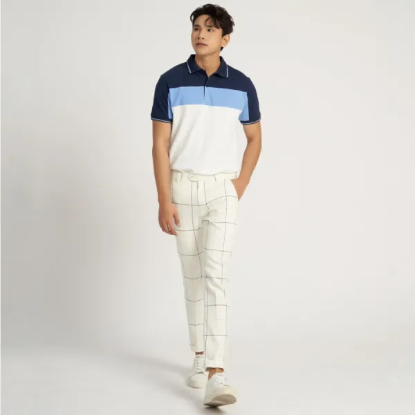Quần Dài Nam F2 Fashion & Freedom Kẻ Sọc DN42-KS-32-0923 Màu Kem Size 32