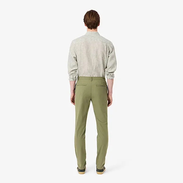 Quần Dài Nam Lacoste Commuter Pants Slim Fit HH1916-BMY Khaki Green Màu Xanh Rêu Size 32