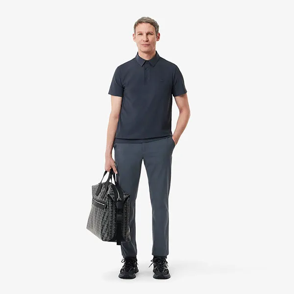 Quần Dài Nam Lacoste Men's Slim Fit Commuter Pants Màu HH1916-S5T Xám Đậm Size 32