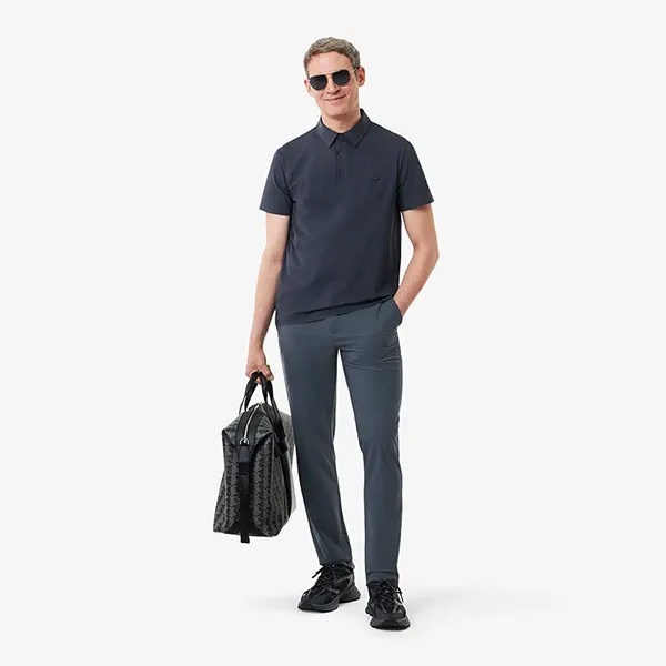 Quần Dài Nam Lacoste Men's Slim Fit Commuter Pants Màu HH1916-S5T Xám Đậm Size 32