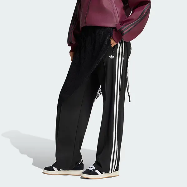 Quần Dài Nữ Adidas 2in1 Firebird Loose Track Pants With Lace Skirt LG4271 Màu Đen Size 2XS
