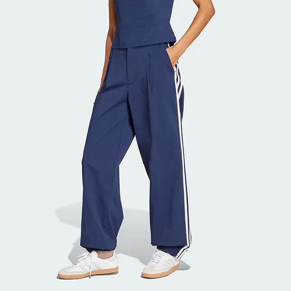 Quần Dài Nữ Adidas 3-Striped Woven Pants JY2783 Night Indigo Màu Xanh Chàm Size 32