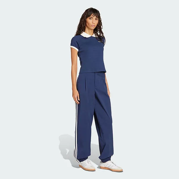 Quần Dài Nữ Adidas 3-Striped Woven Pants JY2783 Night Indigo Màu Xanh Chàm Size 32