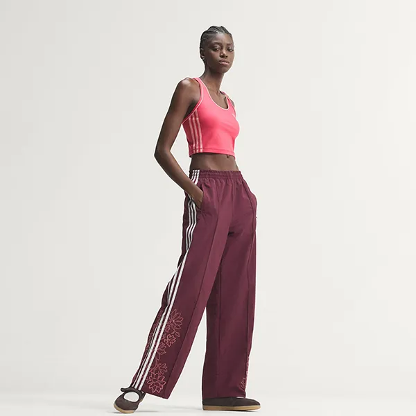 Quần Dài Nữ Adidas GFX Firebird Floral Wide Leg Track Pants KX1878 Màu Đỏ Size M