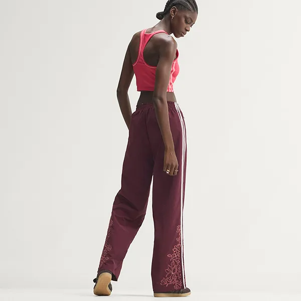 Quần Dài Nữ Adidas GFX Firebird Floral Wide Leg Track Pants KX1878 Màu Đỏ Size M