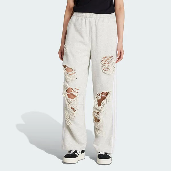 Quần Dài Nữ Adidas Originals Distressed Sweatpants KC8822 Màu Xám Trắng Size XS