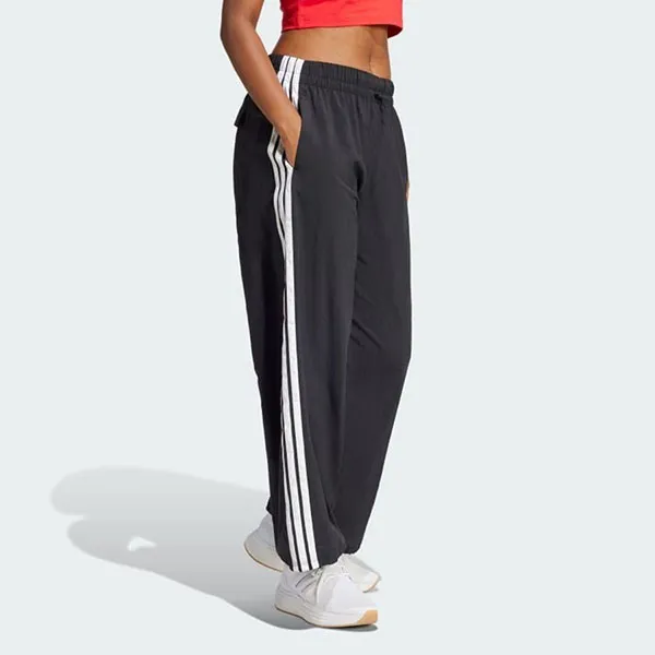 Quần Dài Nữ Adidas Parachute Woven Lifestyle 3-Stripes Essentials Pants JE1306 Màu Đen Size XS