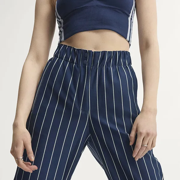 Quần Dài Nữ Adidas Pinstripe Firebird Track Pant KR7037 Màu Xanh Navy Size M