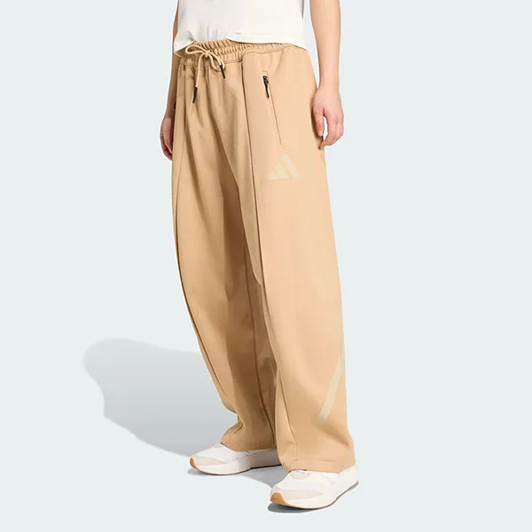 Quần Dài Nữ Adidas Z.N.E. Open-Hem Pants JW7770 Màu Be Nâu Size XS