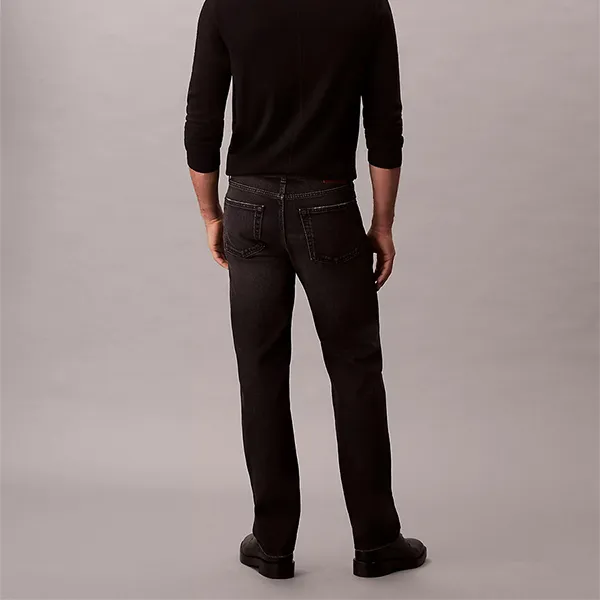 Quần Jean Nam Calvin Klein CK Standard Straight Fit Jeans 4RD720 - 001 Màu Đen Size 31