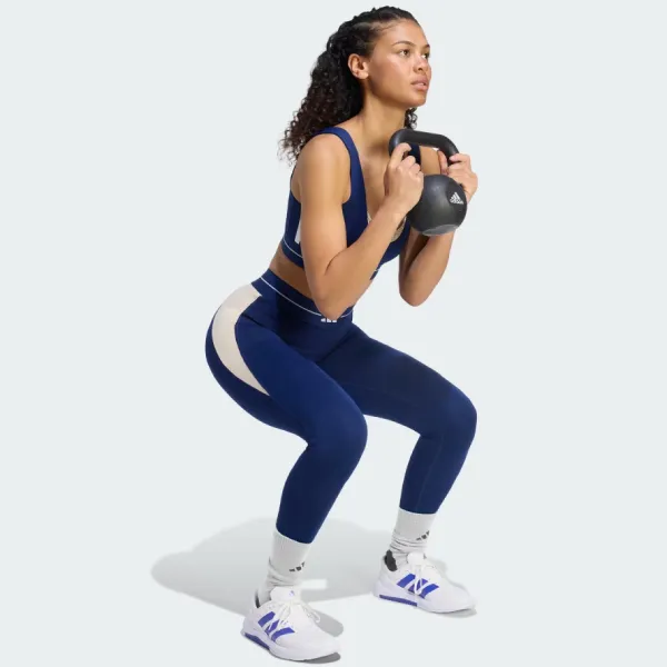 Quần Legging Nữ Adidas Hyperglam Colorblock KQ5756 Màu Xanh Dương Size S
