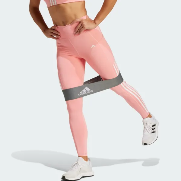 Quần Legging Nữ Adidas Optime 3-Stripes Full-Length IZ2716 Màu Hồng Phấn Size M