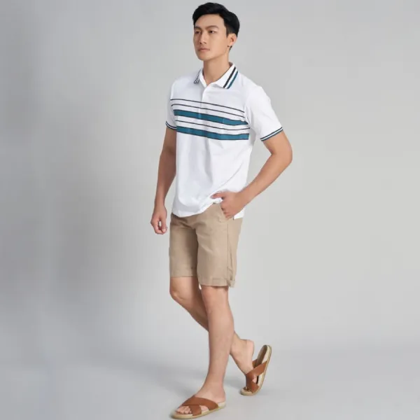Quần Short Nam F2 Fashion & Freedom Linen Holidays Vibes SN38-K-30-0323 Màu Kem Size 30