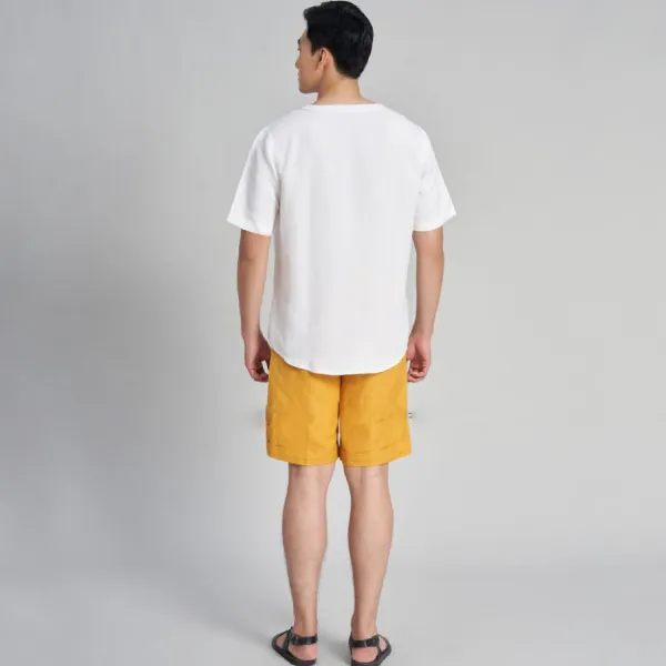 Quần Short Nam F2 Fashion & Freedom Linen Holidays Vibes SN38-V-29-0323 Màu Vàng Size 29