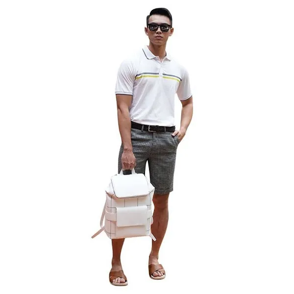 Quần Short Nam F2 Fashion & Freedom Linen SN17-C-S-0420 Màu Kẻ Caro Size S
