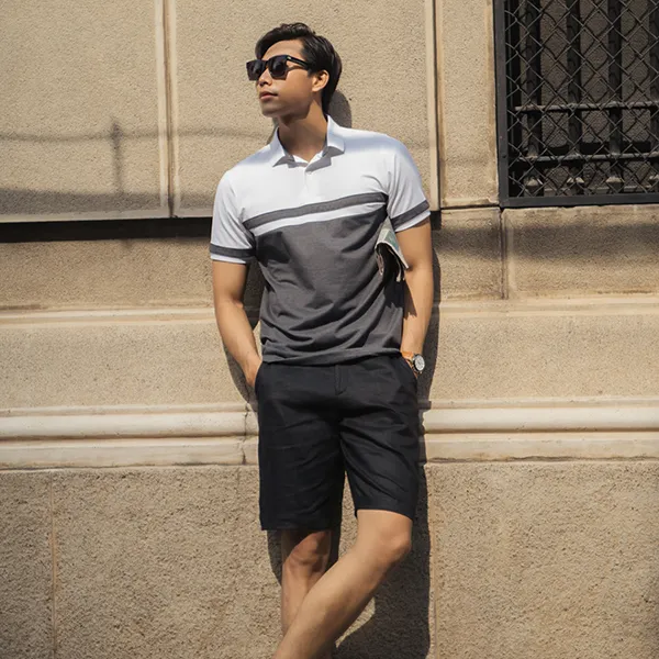 Quần Short Nam F2 Fashion & Freedom Linen SN17-D-30 Màu Đen Size 30