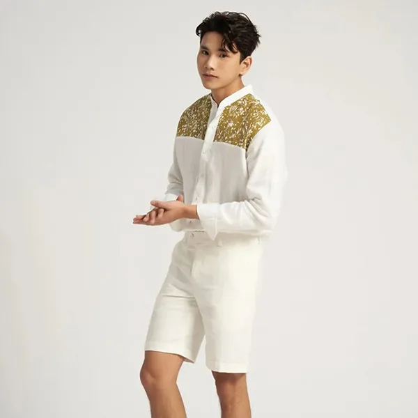 Quần Short Nam F2 Fashion & Freedom Linen SN17-T-28 Màu Trắng Size 28