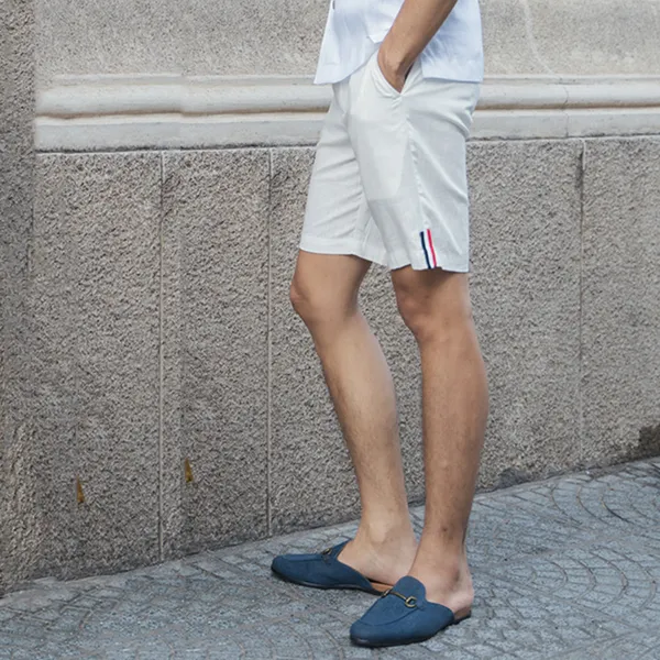 Quần Short Nam F2 Fashion & Freedom Linen SN21-T-29-0621 Màu Trắng Size 29