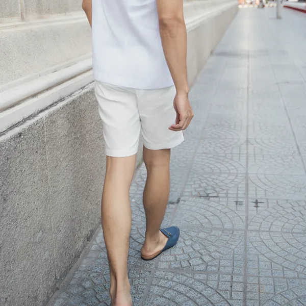 Quần Short Nam F2 Fashion & Freedom Linen SN21-T-29-0621 Màu Trắng Size 29